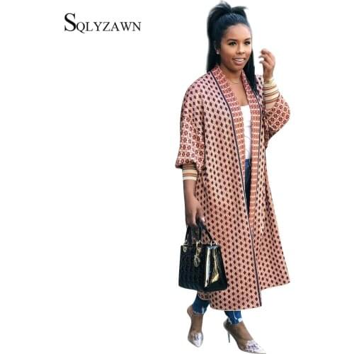 Fashion Women Pink Geometric Leopard Print Autumn Casual Long Sleeve Cardigan Open Stitch Outwear Long Coat for Women Clothing