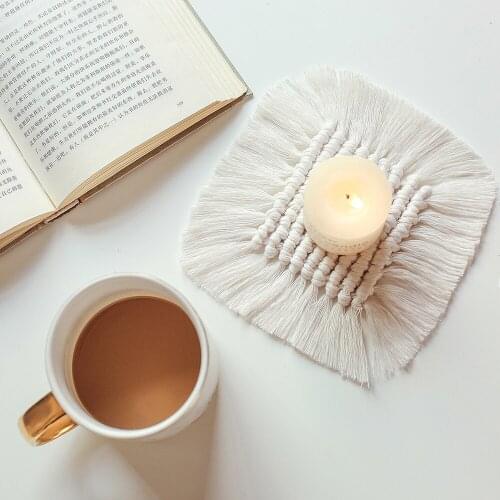 Tassels 2 pcs Coaster Table Decoration 2020 Handmade Cotton Accessories Boho Room Decor tovagliette colazione T39