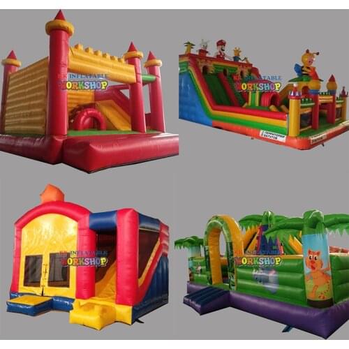 Commercial inflatable bouncer in inflatable slide for kids