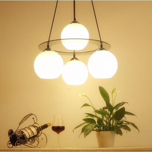 Creative Ameican Bedroom Pendant Light Glass LED E27bulb Modern Simple Living Room Lamp Home Dining Room Hotel hanging lamps