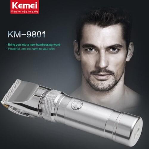 Kemei 9801 Rechargeable Hair Clipper Professional Hair Trimmer Men Electric Razor Barber Cutting Beard Trimmer Shaving Machine