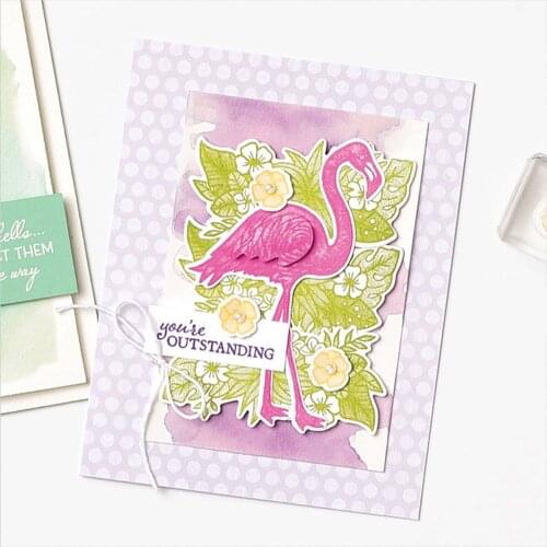 Metal Cutting Dies Stencils Stamps for DIY Scrapbooking Photo Album Pink Bird Shell Rose Embossing Paper Card Decorative Craft