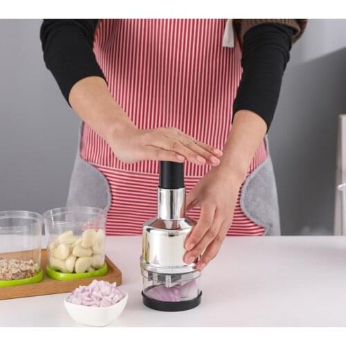 Multifunctional Hand-pressing Onion Cutter, Household Peeling and Electroplating Garlic Chopper, Kitchen Pounding Garlic