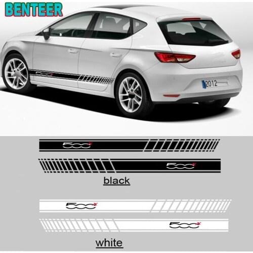 2pcs Car body sticker for fiat 500x