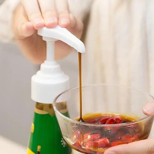 Syrup Jam Bottle Nozzle Pressure Oil Sprayer Household Pumps Freely Cut Portable Bottles Stopper Oyster Sauce Dispenser