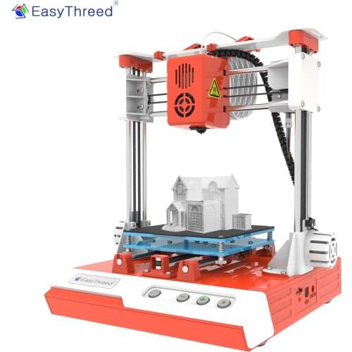 EasyThreed High Precision Mini Desktop Children 3D Printer 100*100*100mm Print Mute Printing with TF Card PLA Sample Filament