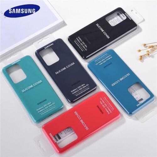 Original Samsung Galaxy S20/S20 Plus/S20 Note 20 Ultra Liquid Silicone Mobile Phone Case Cover Silky Touch Back Protective Shell