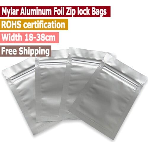 20 pcs Large Size Mylar Aluminum Zip lock Bags For Food Storage Smell Proof Bags,Food Storage Pouches Width From 18cm to 38cm