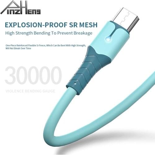 PINZHENG USB Type C Quick Charging Cable For iPhone Xiaomi Samsung 5A Fast Charge Micro USB Cable Mobile Phone Cable USB Cord