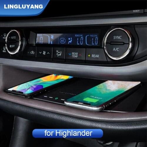 Suitable for Highlander car wireless chargers 2015 2016 2017 2018 2019 auto parts car Accessories QI