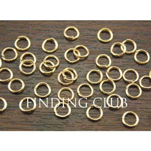 1000 pcs 6mm KC gold plated Open Jumprings Jump ring Split Ring DIY Metal Bracelet Necklace Jewelry Findings