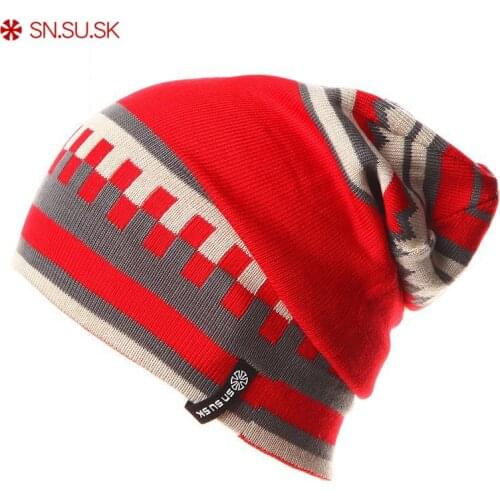 SN.SU.SK New Brand Snowboard Winter Skating Lot Caps Ski Hats Skullies And Beanies For Men Women