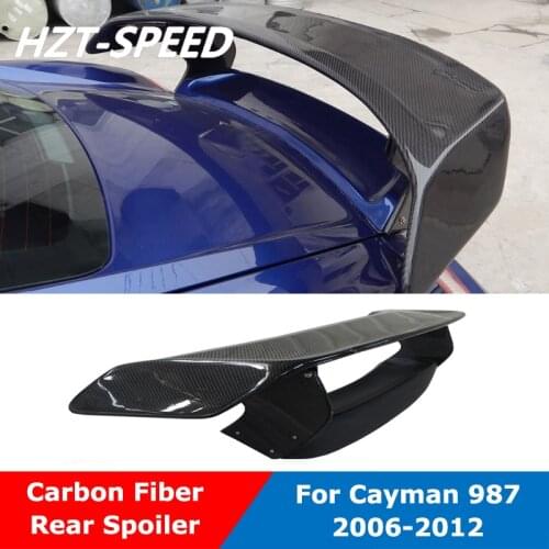 Carbon Fiber Trunk Lip Wing Rear Spoiler For Porsche Cayman 987 2006-2012
