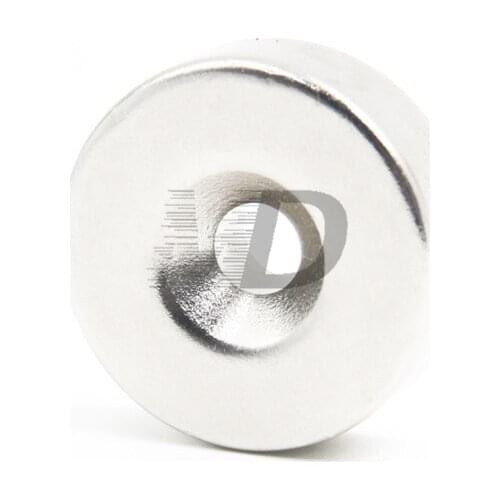 10pcs Super Strong Round Neodymium Countersunk Ring Magnets 25mm x 5mm Hole: 5.2mm N50 Neodymium Magnet Free Shipping