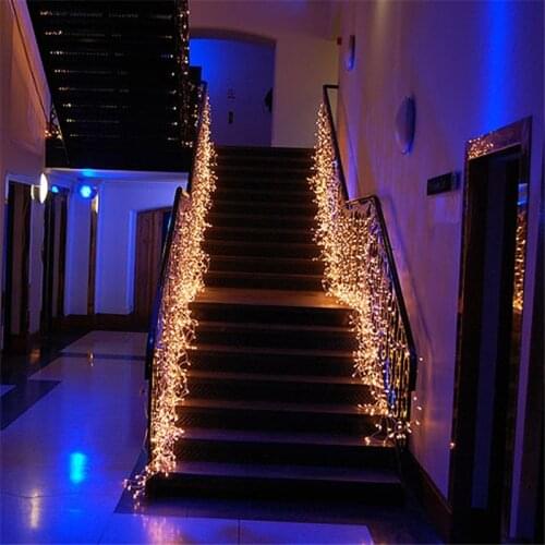 Led Waterfall Light Icicle Stripe Window Curtain Fairy Lights Large Outdoor Christmas Decorations,AC 110-220V H-26