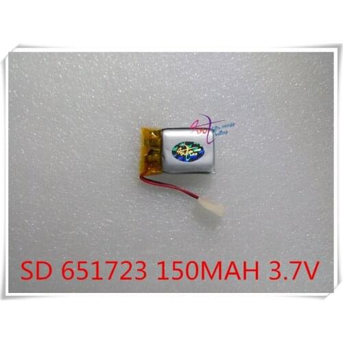 Washington Supply 651723 polymer lithium battery , voice recorder battery , 150MAH lithium polymer battery