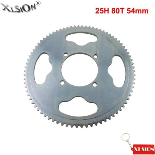 XLSION Rear Chain Sprocket 25H 80Tooth 54mm For 47cc 49cc MiniMoto Dirt Pocket Bike ATV Quad Goped Scooter