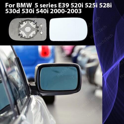 Replacement Wing Rearview Left & Right Mirror Glass For BMW 5 series E39 520i 525i 528i 530d 530i 540i 2000-2003 Heated