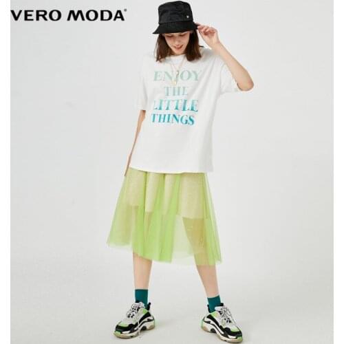 Vero Moda Women Double Layer Mesh Polka Dot Irregular Design Skirt | 320316005