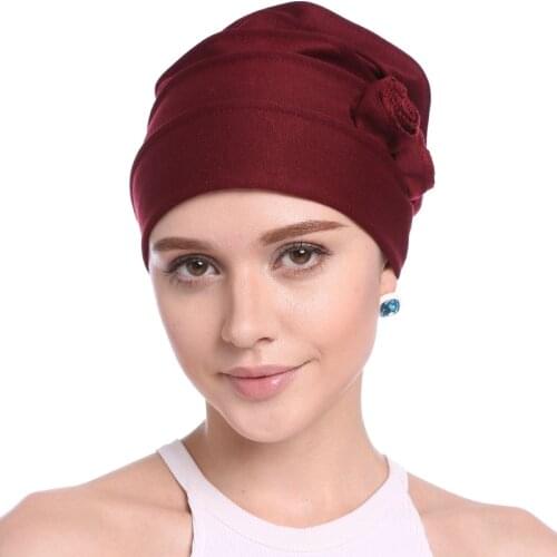 Women Ruffle Chemo Turban Headband Scarf Beanie Cap Hat for Cancer Patient U2JF
