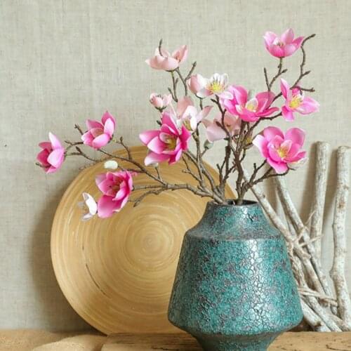 Magnolia Artificial Silk Branch Home Hotel Table Decoration Fake Flower Wedding Bride Holding Photography Props