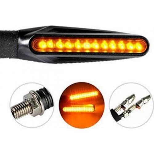 1 Pair 12V Bendable Motorcycle LED Turn Signal Light Indicator Blinker