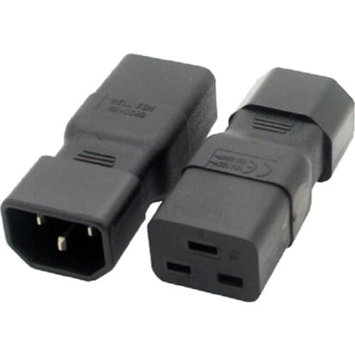 10PACK C14-C19 AC Power Adapter IEC320 C14 TO C19 Connector Converter Male To Female Socket Chassis Server Conversion Plug
