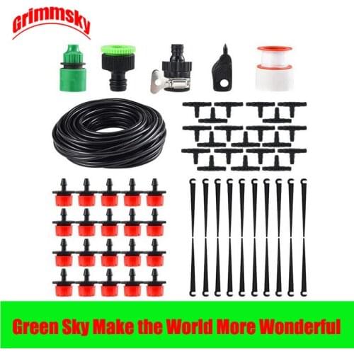 15M 20PCS Drippers Automatic Watering Garden Hose Micro Drip Garden Watering Kits Diy Micro Drip Irrigation System