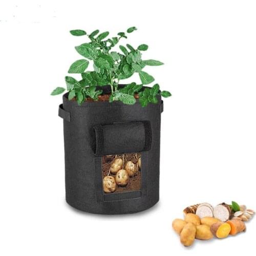 2pcs Potato Grow Planter NonWoven Cloth Plant Container Bag Vegetable gardening jardineria Thicken Garden Pot Planting Grow Bag