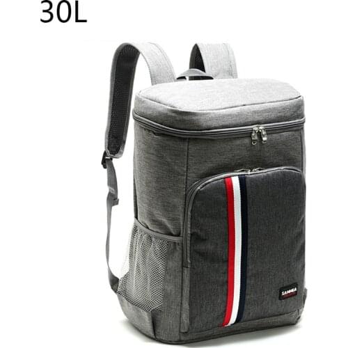 30L Cooler Bag Backpack Thermal Insulated Pack For Food Cool Warm Refrigerator Bag Beer Wine Picnic Bag Ice Lunch Camping
