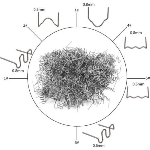 600Pcs Precut 0.6/0.8mm Wave Flat Hot Staples For Plastic Stapler Repair Welder Car Accessories