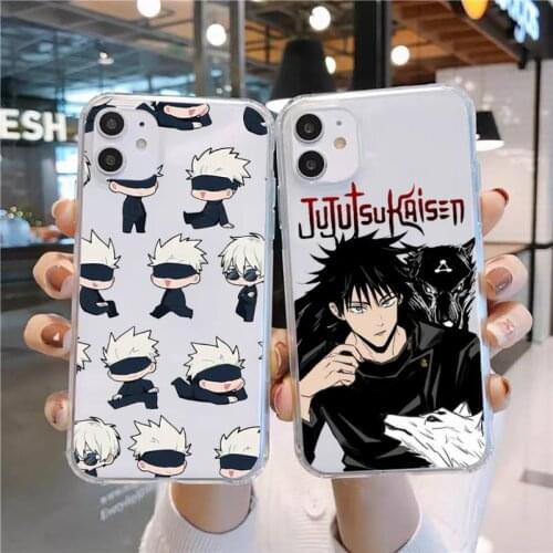 Jujutsu Kaisen Anime Phone Case Transparent for iPhone 11 12 mini pro XS MAX 8 7 6 6S Plus X 5S SE 2020 XR