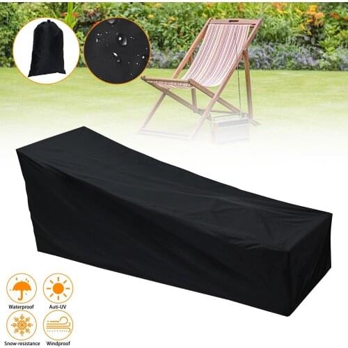 Chaise Lounge Cover Outdoor Garden Sunbed Cover Lounge Chair Recliner Protective Cover for Outdoor Courtyard Garden Patio