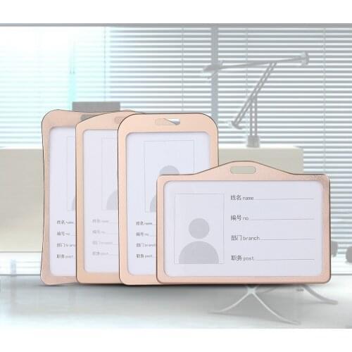 1PC Aluminum Alloy Work Name Card Holders Business Work Card ID Badge Holder Hot Sale Metal ID Business Case