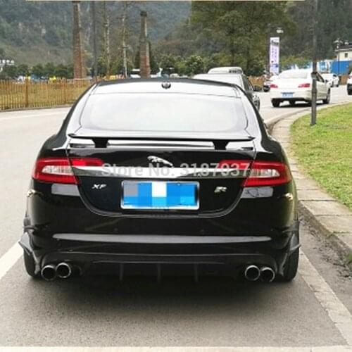 For Jaguar XF 2012 2013 2014 2015 ABS Plastic Unpainted Color Rear Roof Spoiler Wing Trunk Lip Boot Cover Car Styling