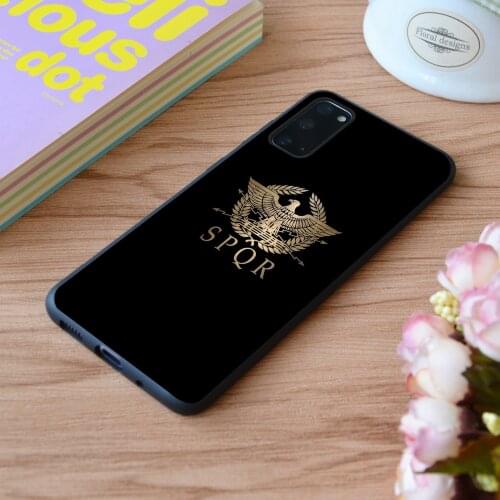 For Samsung Spqr Roman Empire Standard Shield Print Soft Silicone Matt Case TPU Cover Galaxy S Note M and Galaxy A