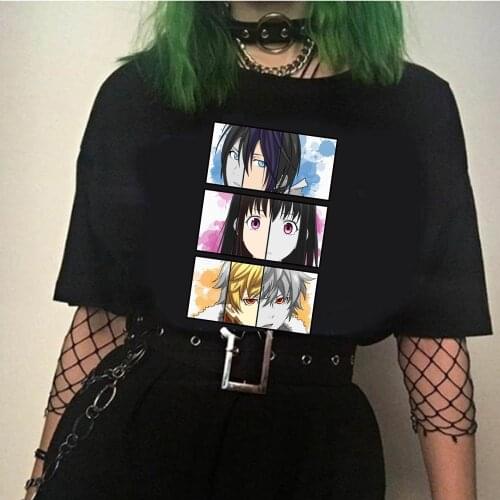 Noragami T Shirt Funny Cartoon Women Japanese Anime Graphic Tshirt 90s Top Tees Female