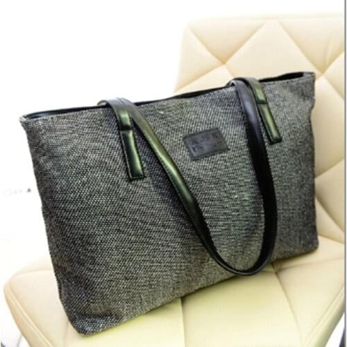 Canvas Tote Bag WomenS Handbags Travel Big Bag Ladies Shoulder Bags Fashion Large Capacity Designer Luxury Black Shopping Bag