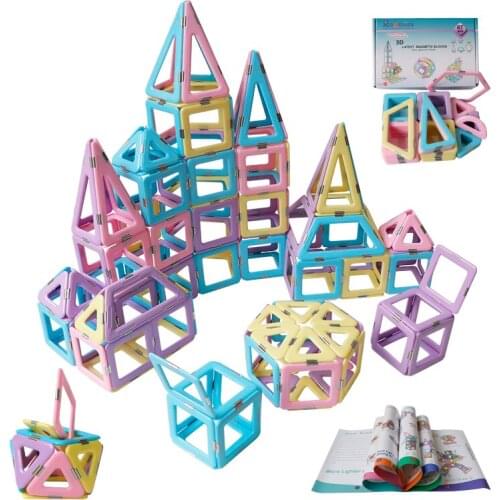 Romboss Big Size Magnetic Tiles Building Blocks Designer Constructor Toy For Boys Girls Magnet Educational Toys For Children