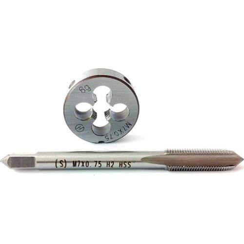 Tap M7 * 0.75 + Die M7 * 0.75 (S) M7 Right Hand Taper Thread Tap And Die Set