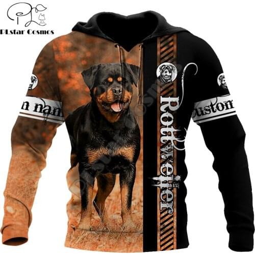 Beautiful Animal Love Rottweiler 3D Printed Unisex Deluxe Hoodie Sweatshirt Zip Pullover Casual Tracksuit sudadera hombre DW0337