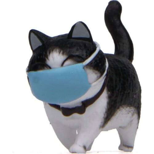 Cat Figurine Cute Fat Cat Design PVC Home Cat Figurine for Home