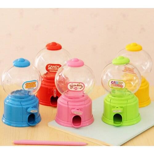 1pc Mini Candy Machine Cute Kawaii Sweets Bubble Dispenser Coin Bank Kids Toy Children Gift Random Color