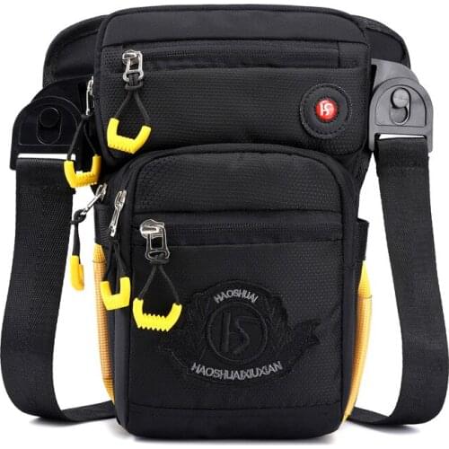 Multi-functional Outdoor bag Mens Body Hugging Anti-Theft Running Bag Waterproof Nylon Cloth Chest Pack Shoulder Bag