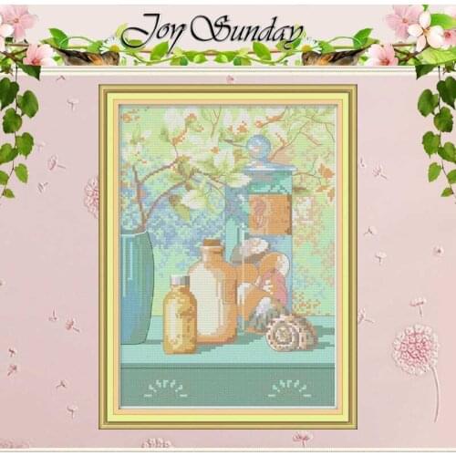 Conch And Bottle Patterns Counted Cross Stitch 11CT 14CT Cross Stitch Set Wholesale DIY Cross-stitch Kit Embroidery Needlework