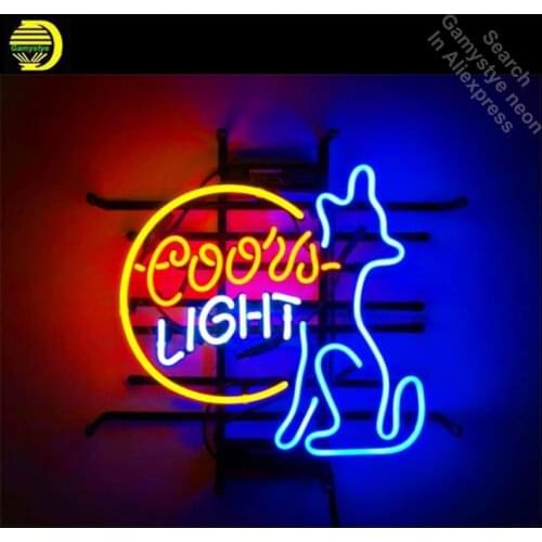 Neon Signs for Beer Wolf Moon Coors Light Handcrafted Business Neon Bulbs sign Glass Tube Decorate Store Wall Signs dropshipping
