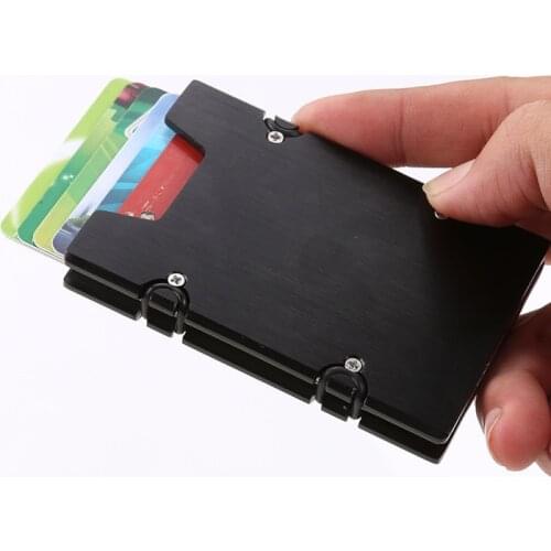 2019 New Business Card Case Aluminum Alloy Holder Case Box Cover Credit Fashion Thin Card Holder Card Metal Wallet