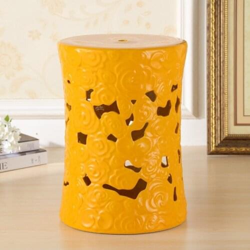 New Chinese dressing Shoes Stool flower And Bird Ceramic Drum Stool bathroom home decoration porcelain stool
