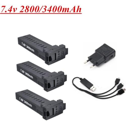Original Battery For SG906 Pro Accessories 7.4V 2800mAh 3400mAh RC Drone Battery With Charger