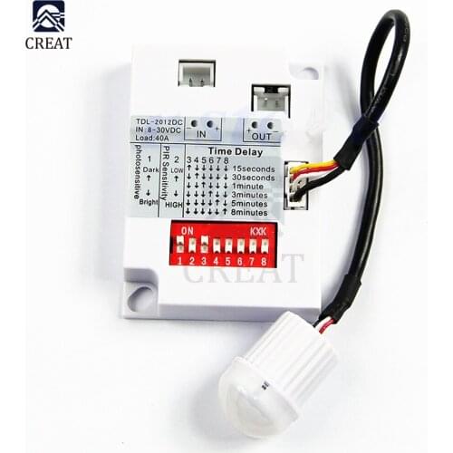 DC 12V 24V 7-10M PIR Motion Sensor Switch IR Infrared Human Body Induction Sensor Detector Switch for LED Light Corridor